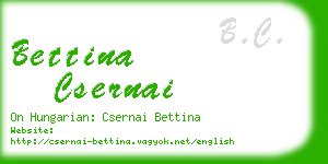 bettina csernai business card